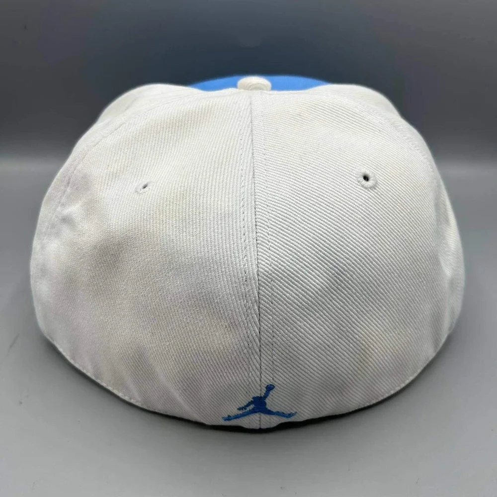 Air Jordan‎ Hat Men 7 1/8 Blue White Jumpman Fitted Cap Cotton